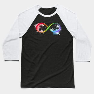 Infinity Forever rainbow watercolor splash Baseball T-Shirt